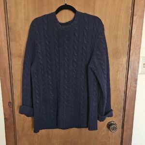 Timberland Men's Deep Blue Cable Knit Sweater